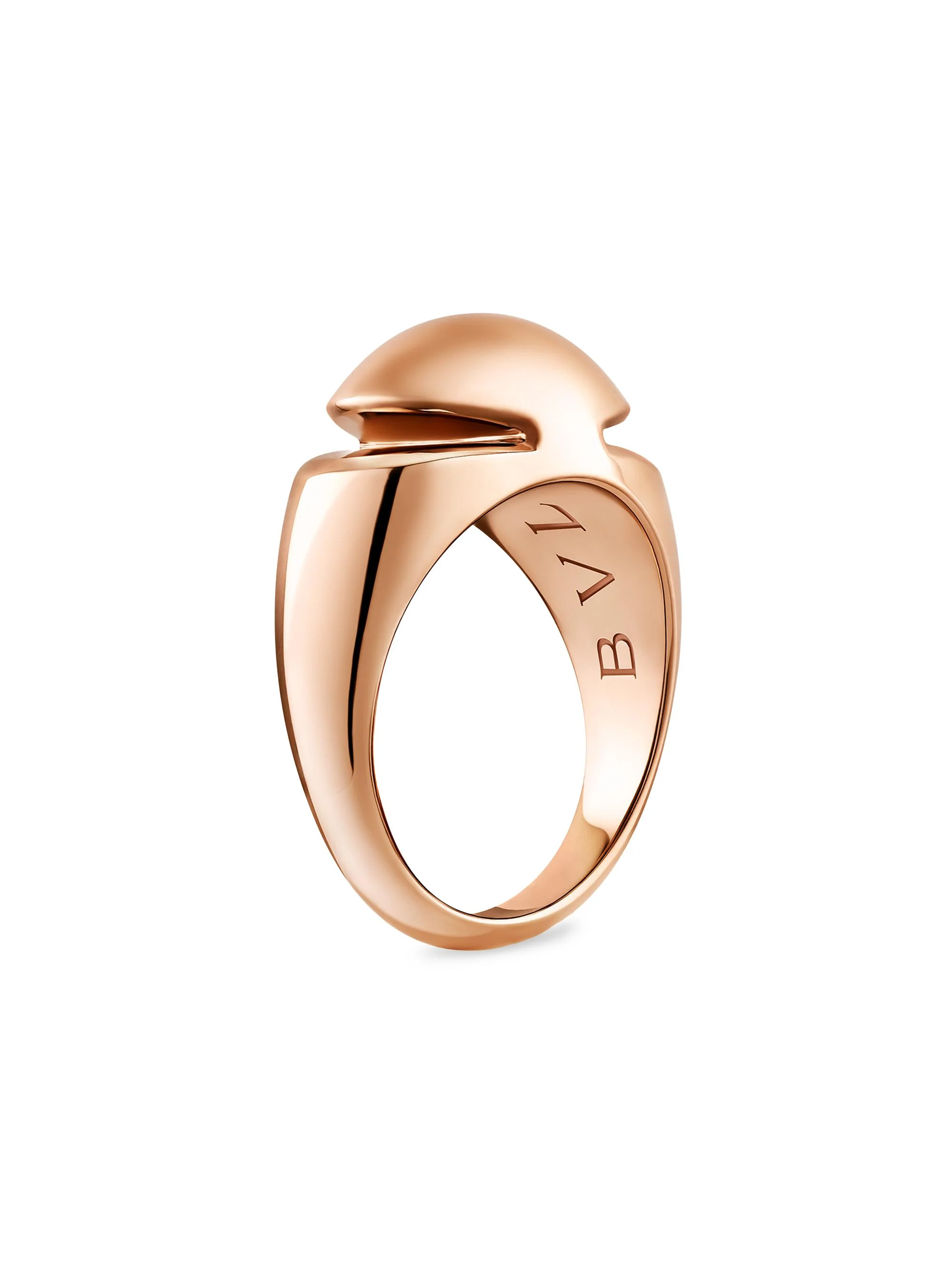 Women's Cabochon 18K Rose Gold Ring - Pink Gold - 1