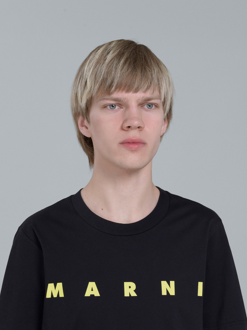 BLACK LOGO PRINT T-SHIRT 4