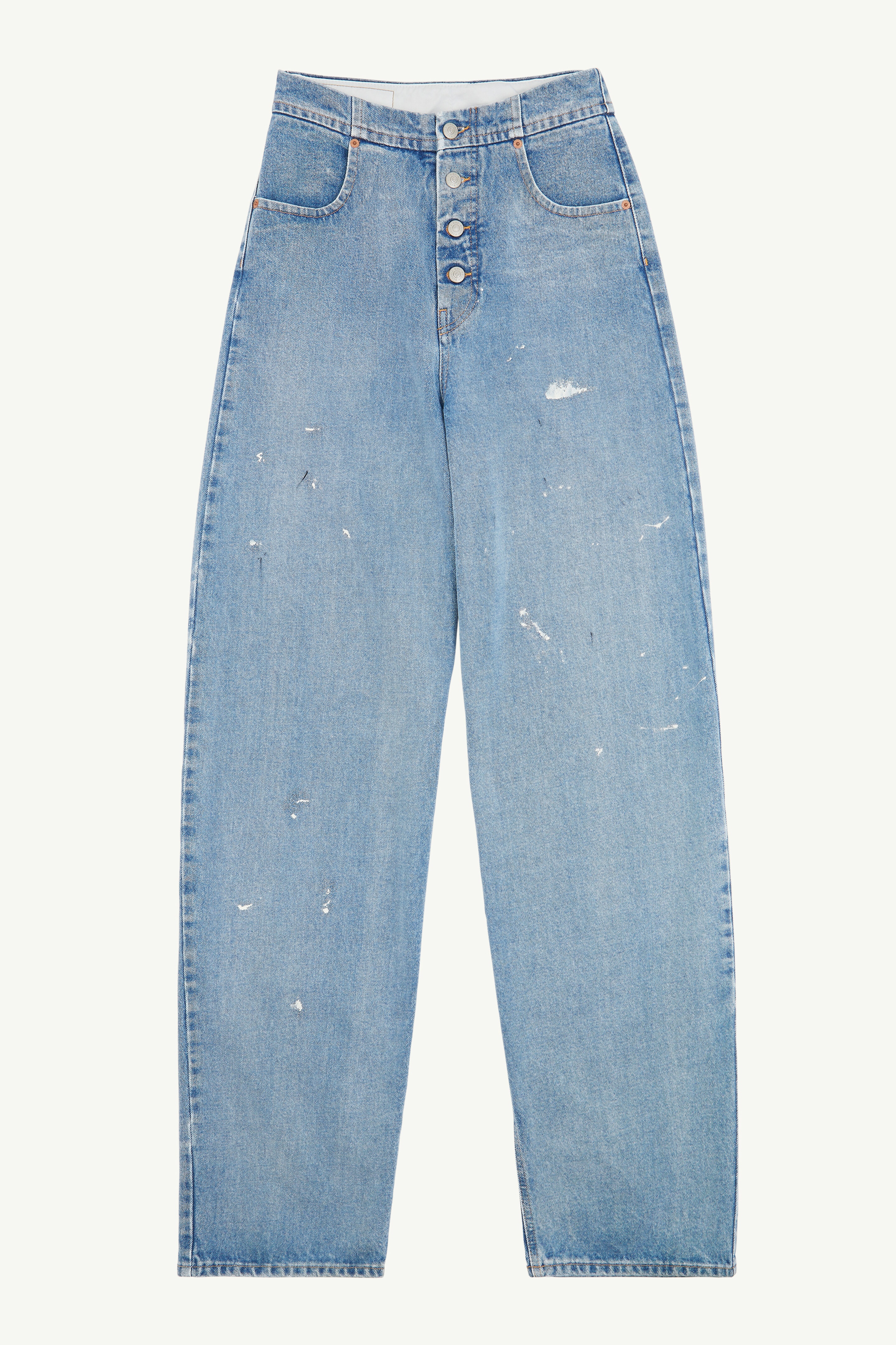 Loose Fit Denim Trousers - 1