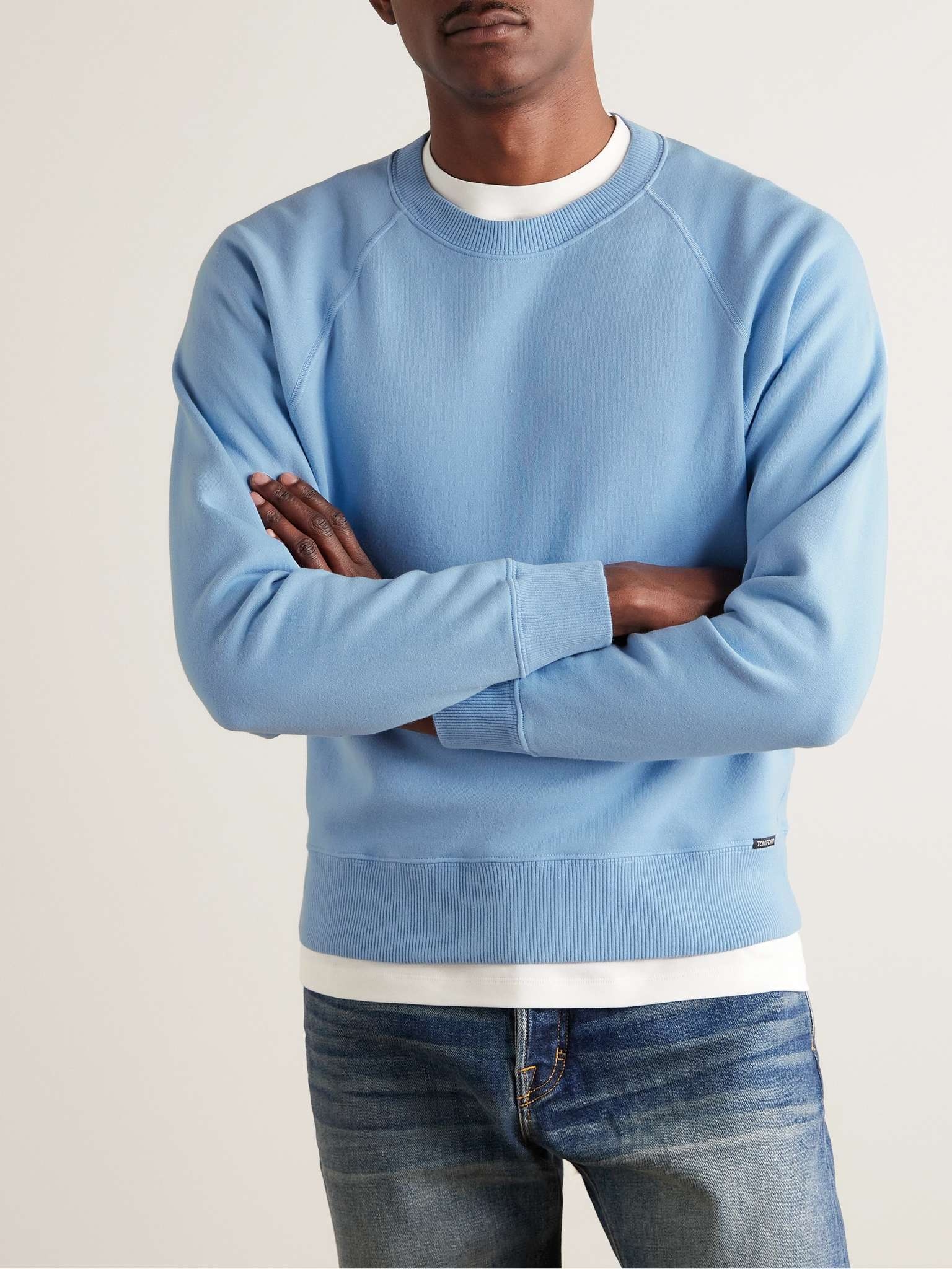 Slim-Fit Garment-Dyed Cotton-Jersey Sweatshirt - 3