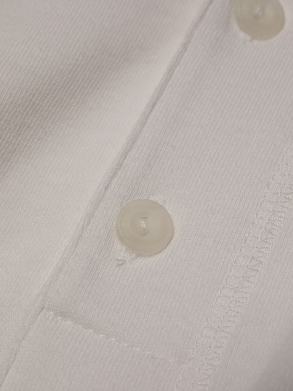 Short Sleeve Henley T-Shirt Ecru - 8