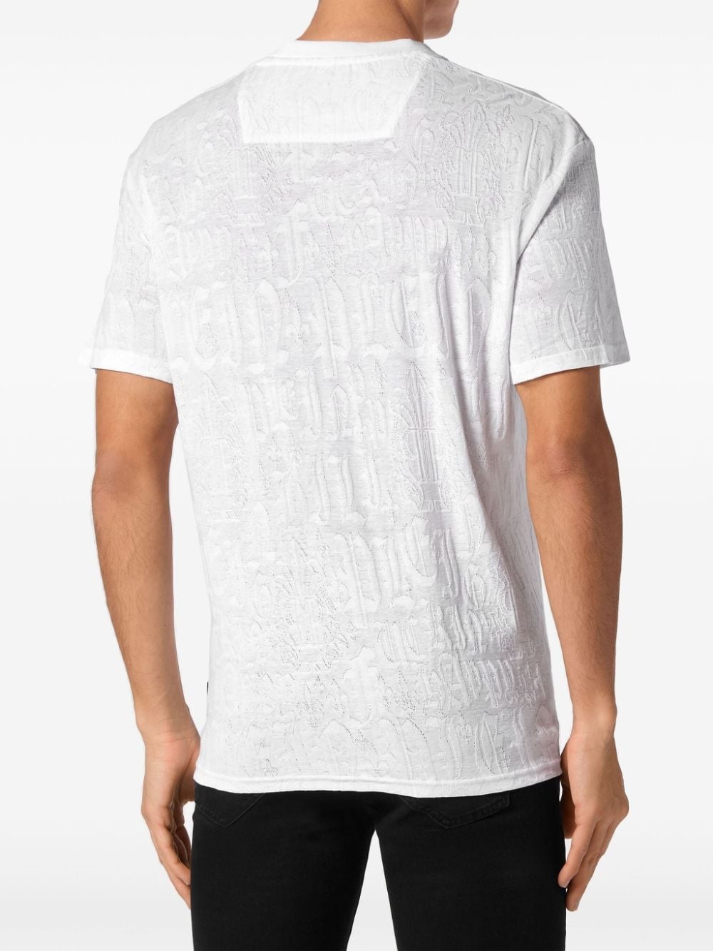 logo-appliquÃ© cotton T-shirt - 4