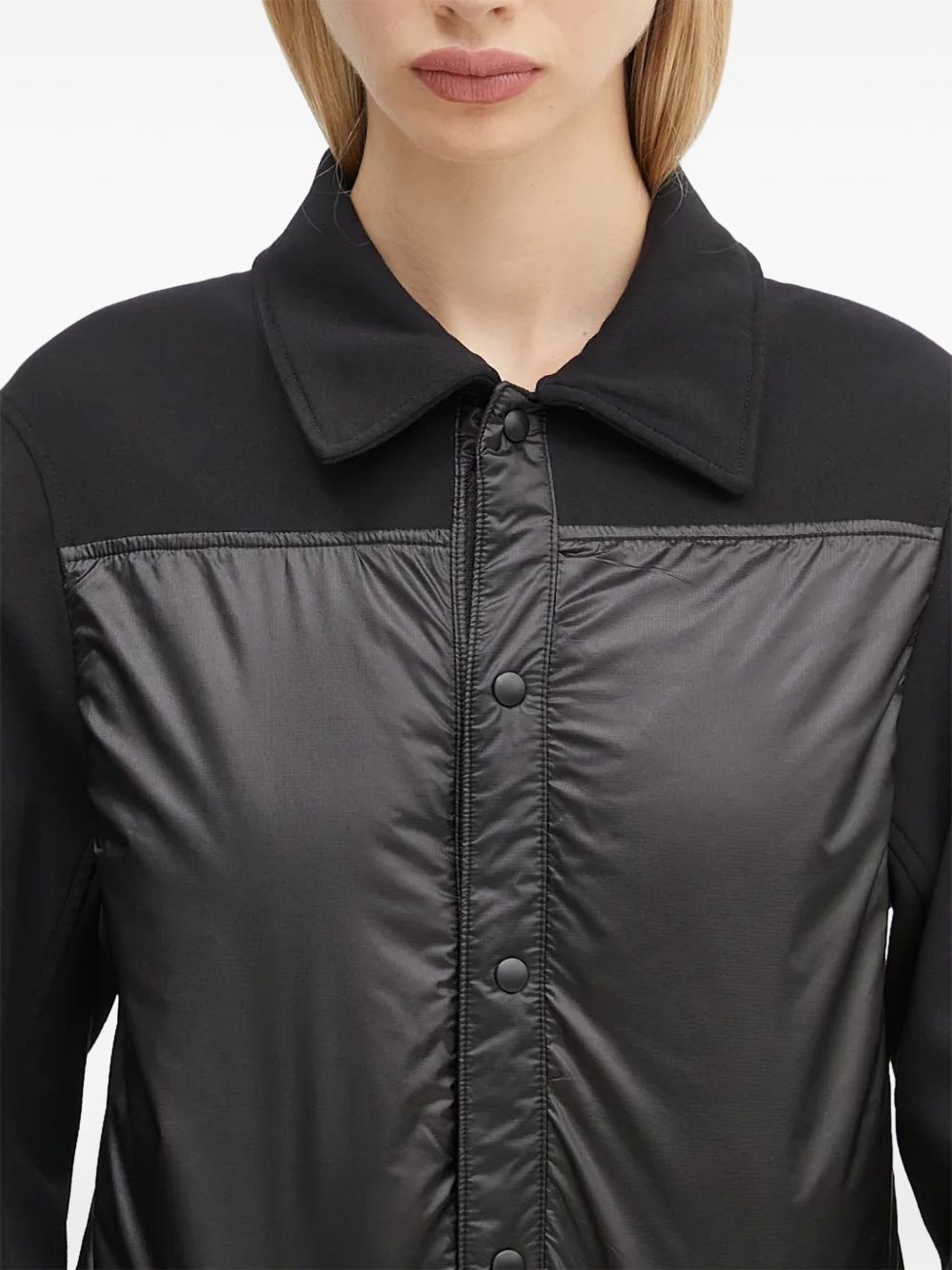 panelled button-fastening jacket - 4