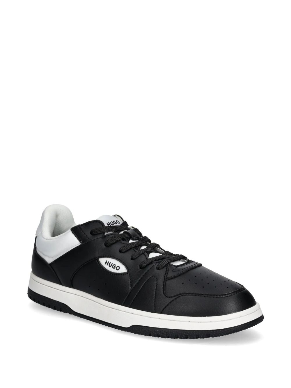 faux-leather sneakers - 2