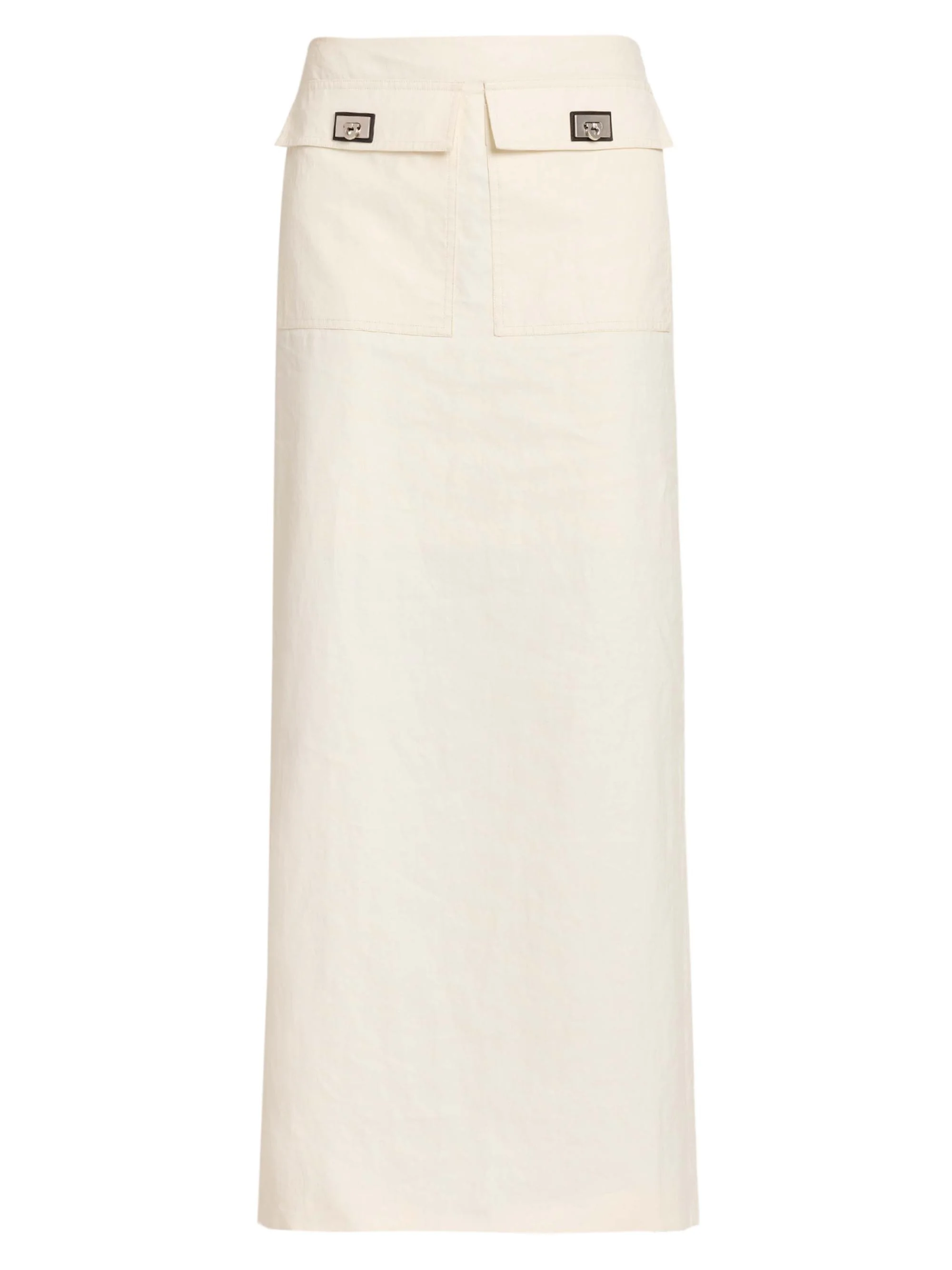 Women's Linen Maxi Skirt - Mascarpone Off White - 1