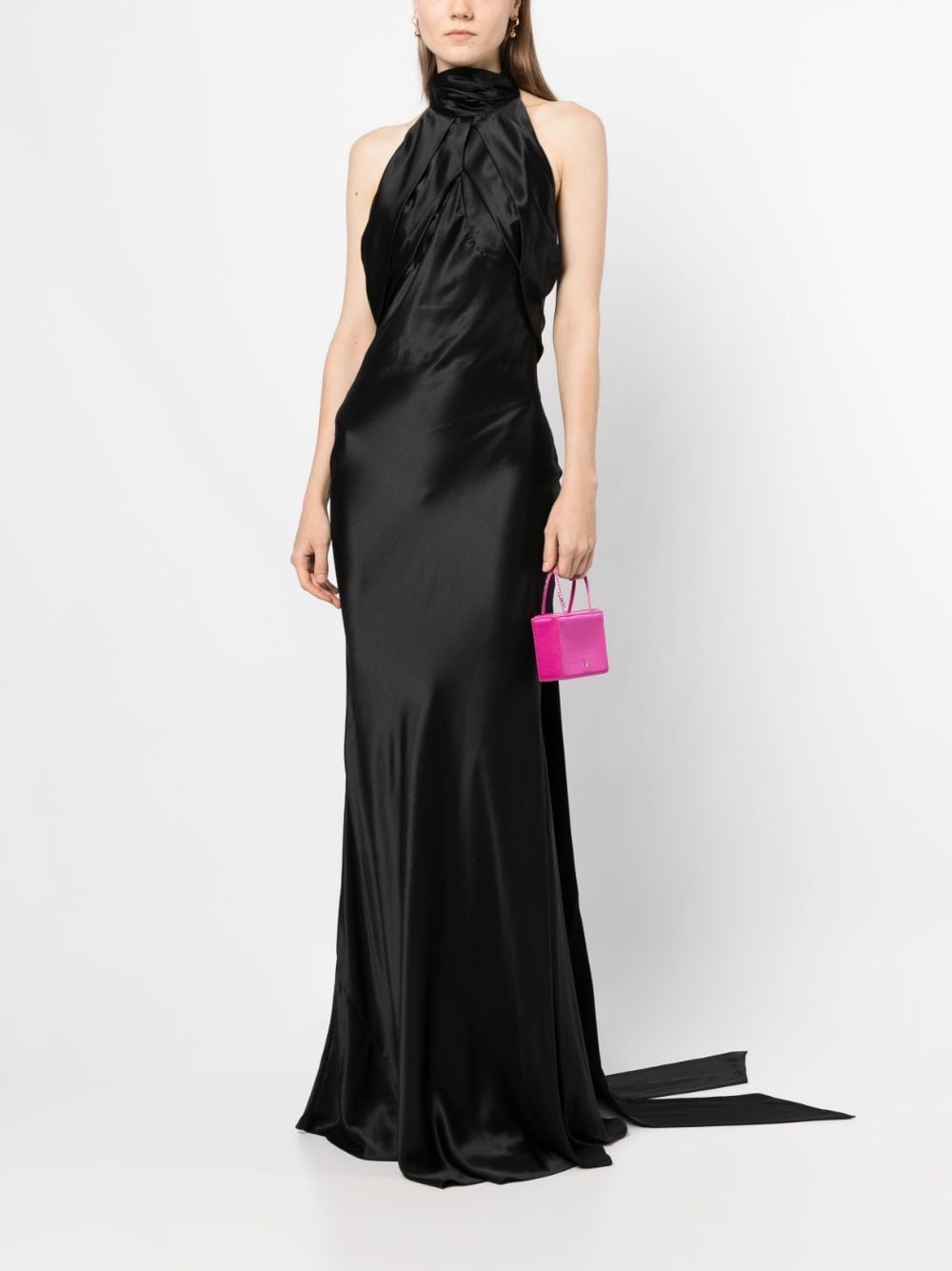 Audrey halterneck silk gown - 3