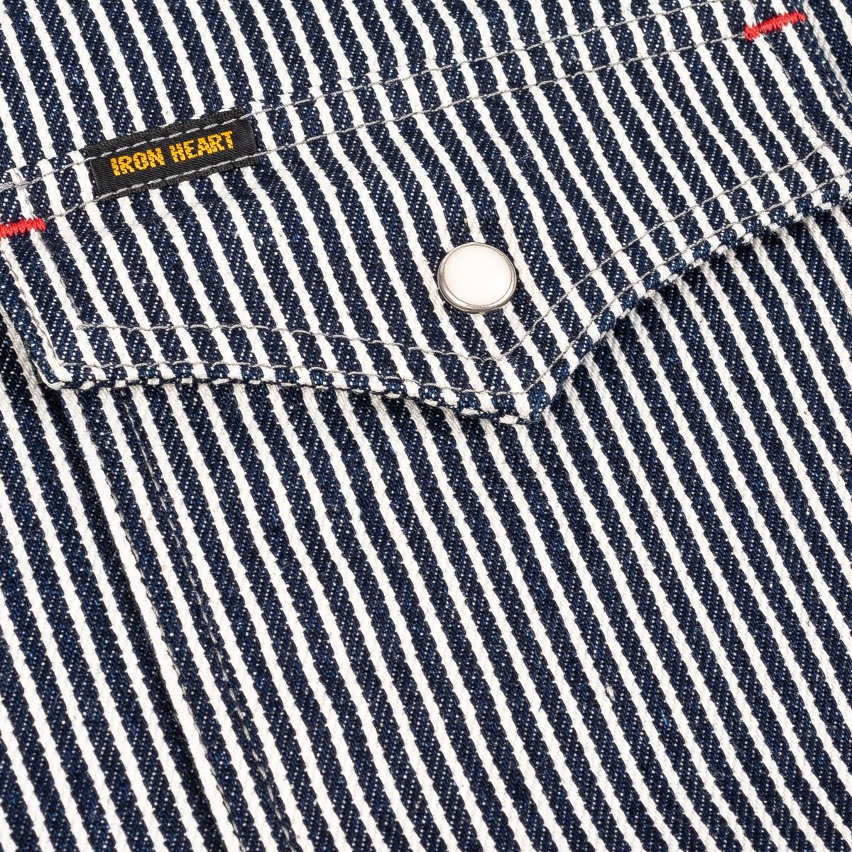IHSH-07-IND 12oz Hickory Stripe Western Shirt Indigo - 6