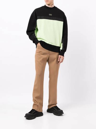 MSGM logo-patch colour-block sweatshirt outlook