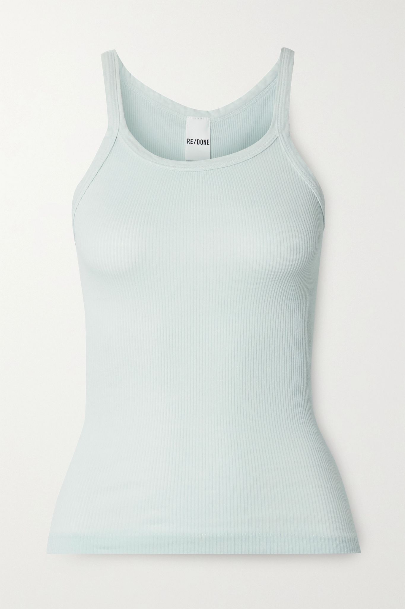 Ribbed cotton-jersey tank - 1