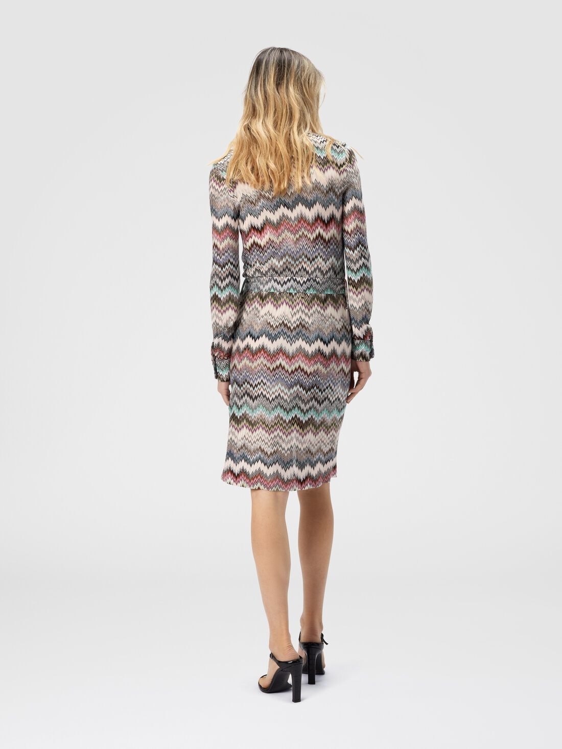Shirt Dress with Snake Pattern - 3