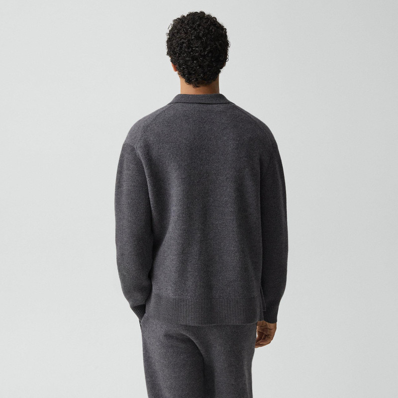 Polo Sweater in Boiled Wool 4