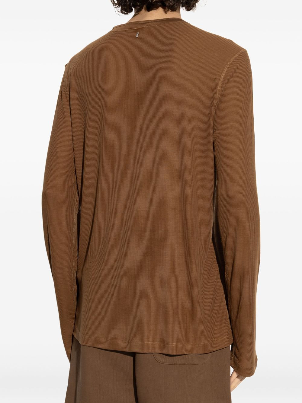 ribbed Henley T-shirt - 4