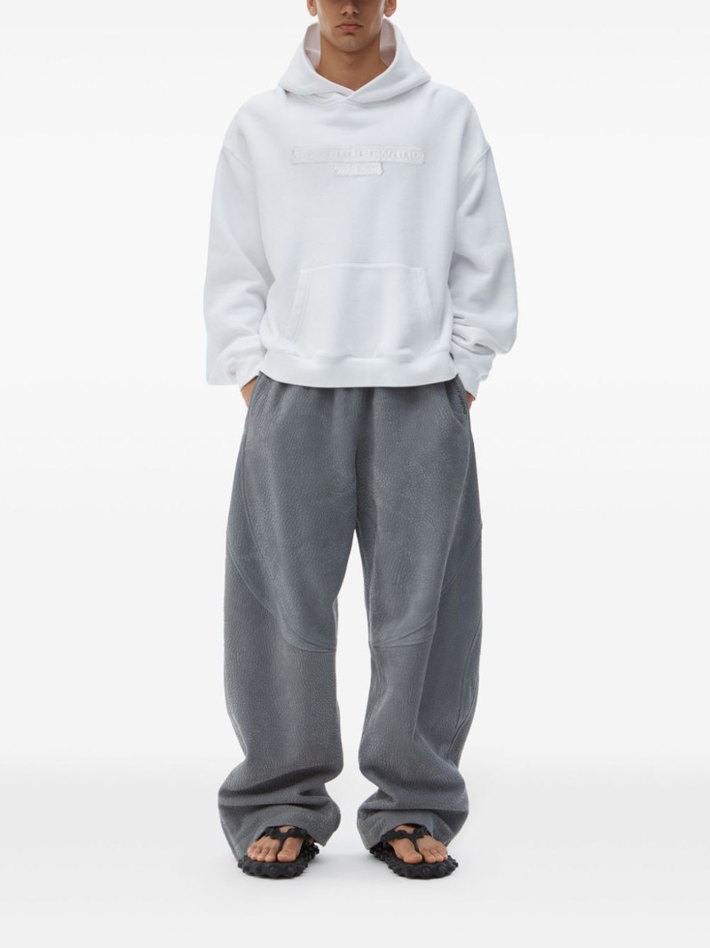 Alexander Wang distressed-logo hoodie outlook