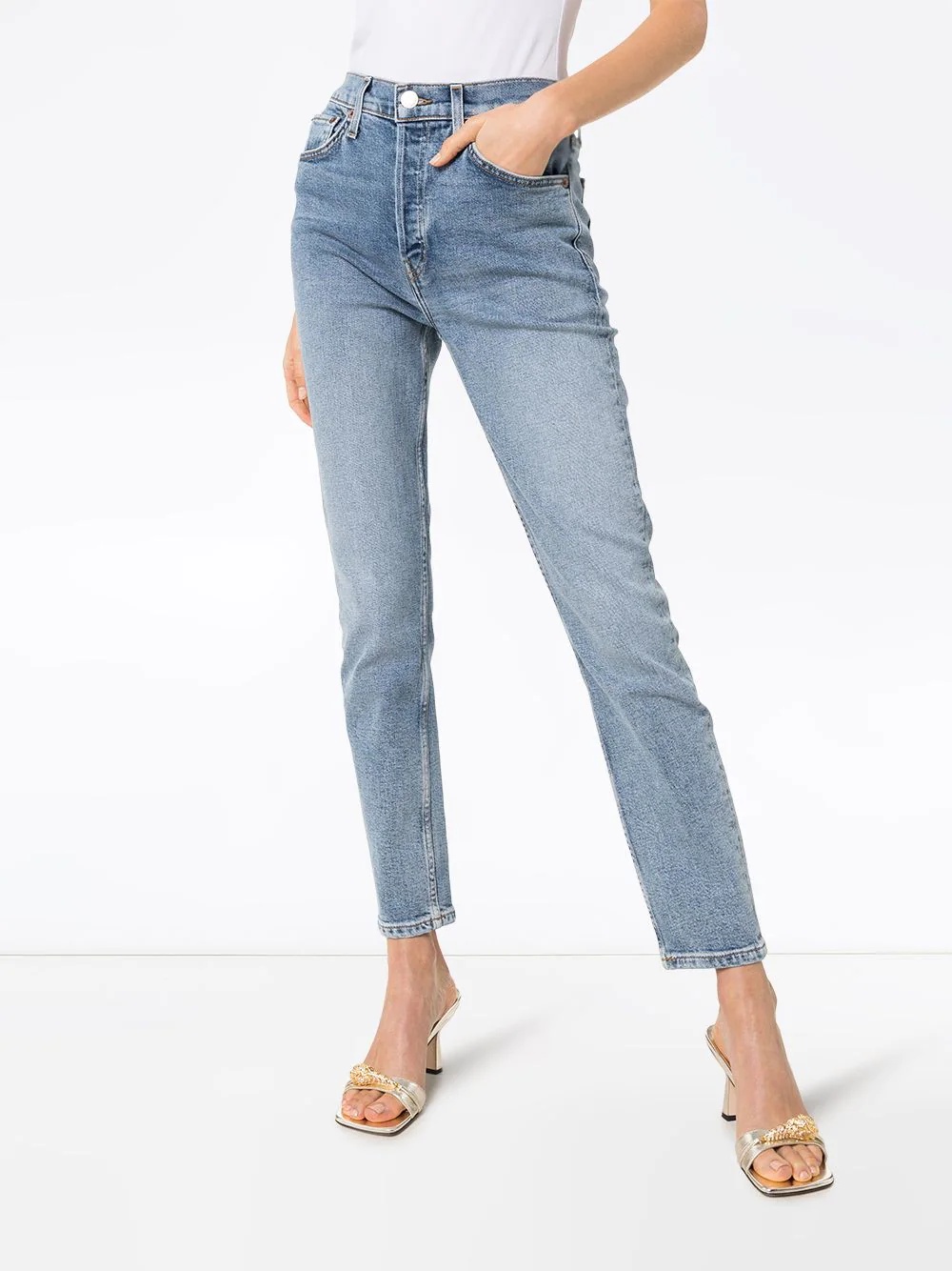 slim-fit cropped jeans - 3