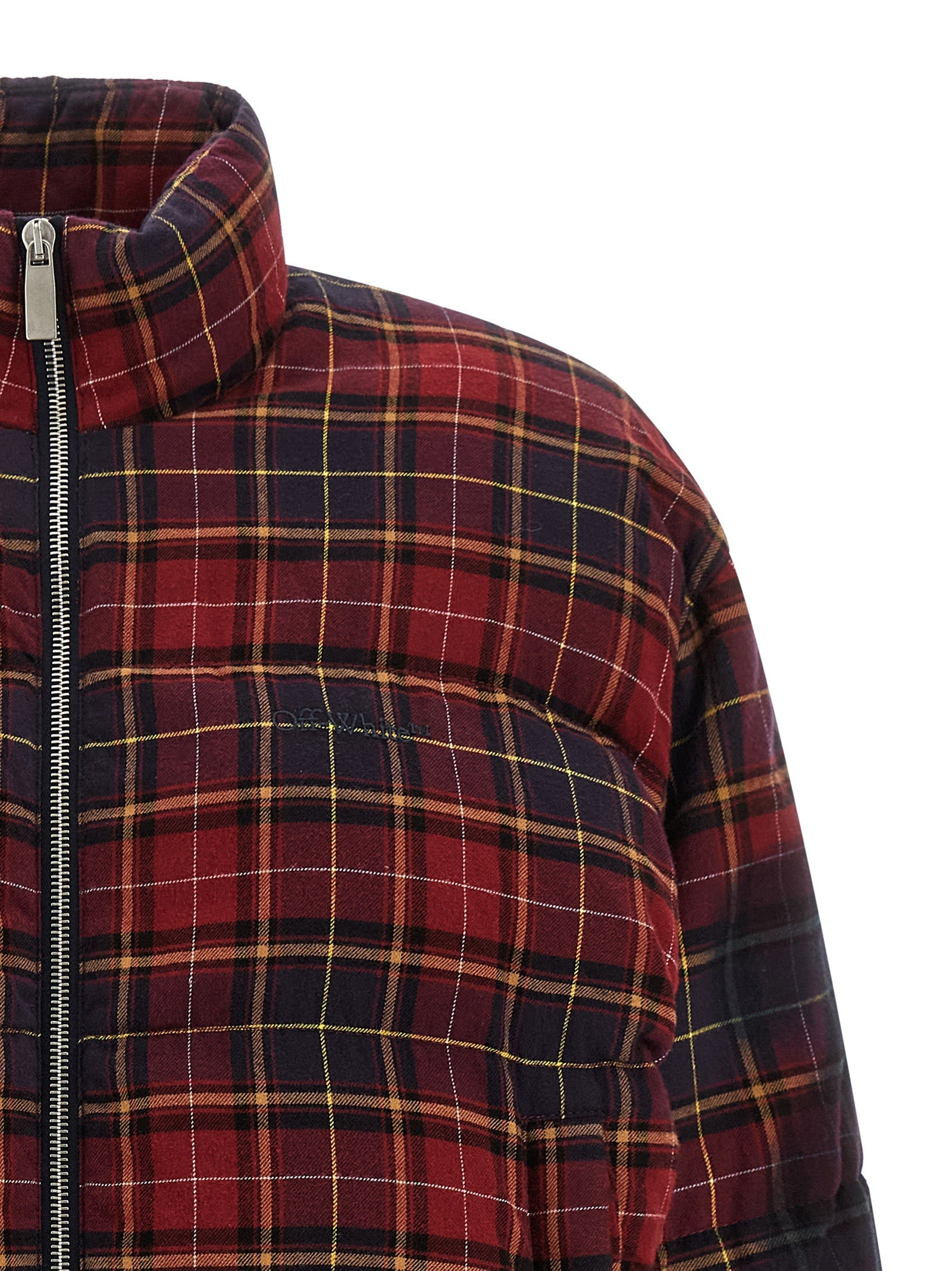 Off-White Women 'Check Flan Arrow Spray' Down Jacket - 3