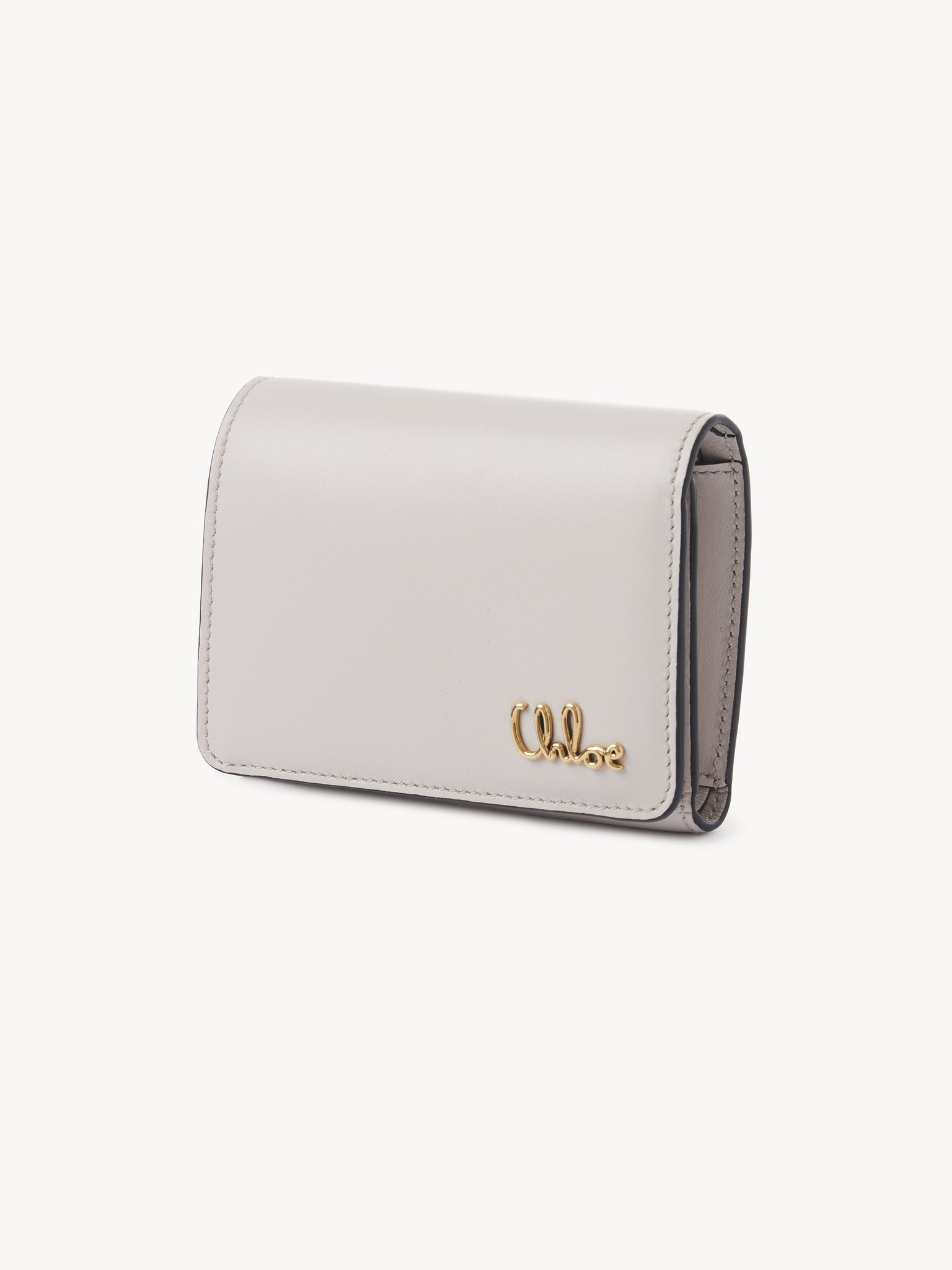 SMALL CHLOÉ ICONIC TRI-FOLD WITH COIN POCKET IN GRAINED LEATHER - 2