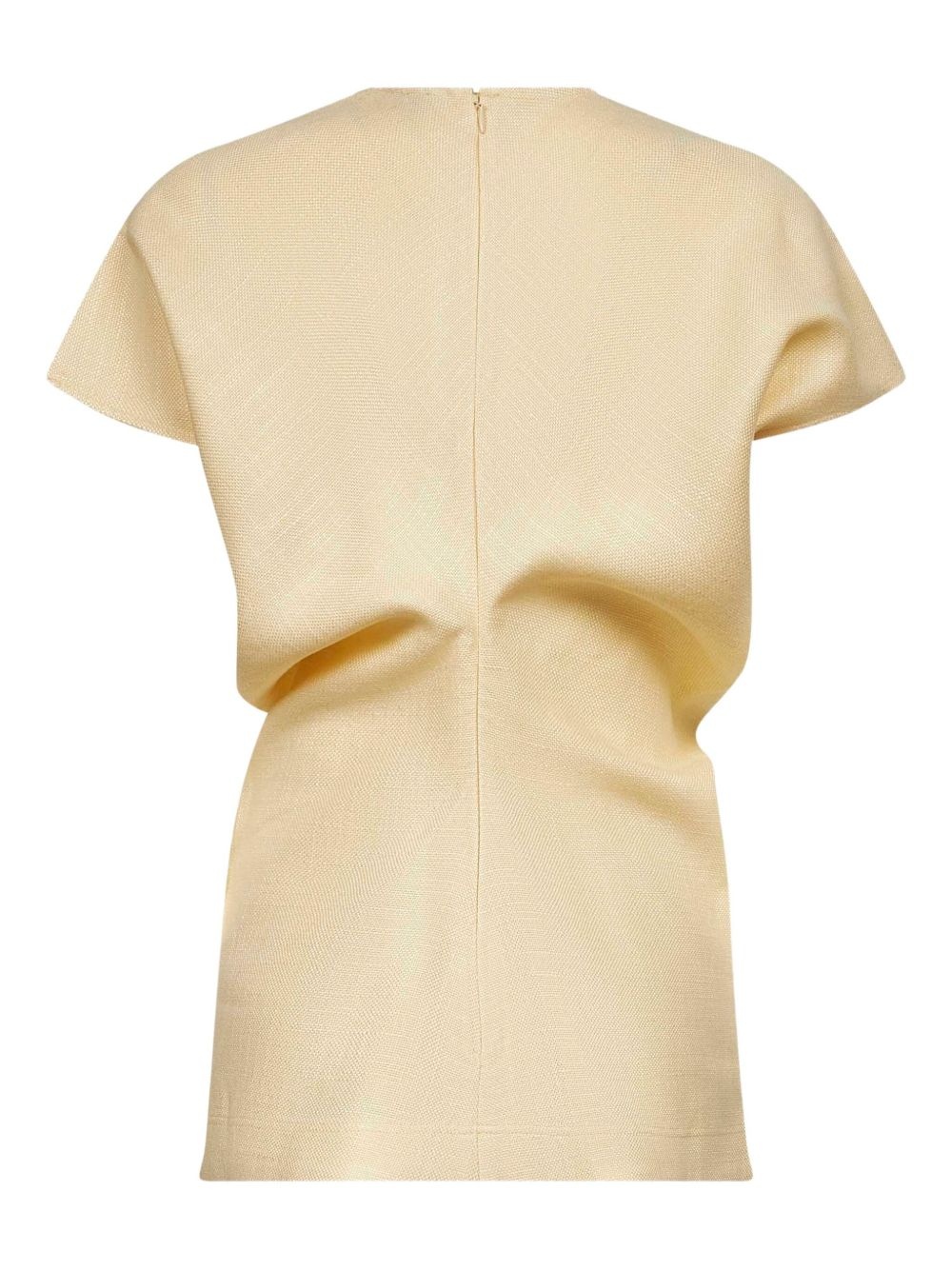gathered short-sleeve top - 2