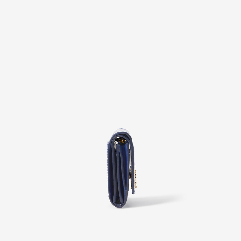 Embossed Leather TB Compact Wallet 4