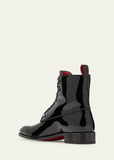 Christian Louboutin Men's Chambeliboot Night Strass Patent Leather Piercing Lace-Up Boots outlook