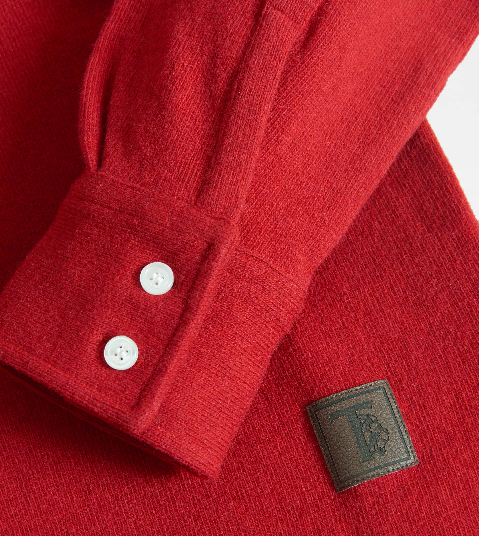 SHIRT IN MIXED WOOL - RED - 6