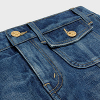 ミニスカート Celine Celine Trapeze Mini Skirt In Rinsed Wash Denim Women's Trapeze mini skirt in rinsed wash denim | CELINE | 24S