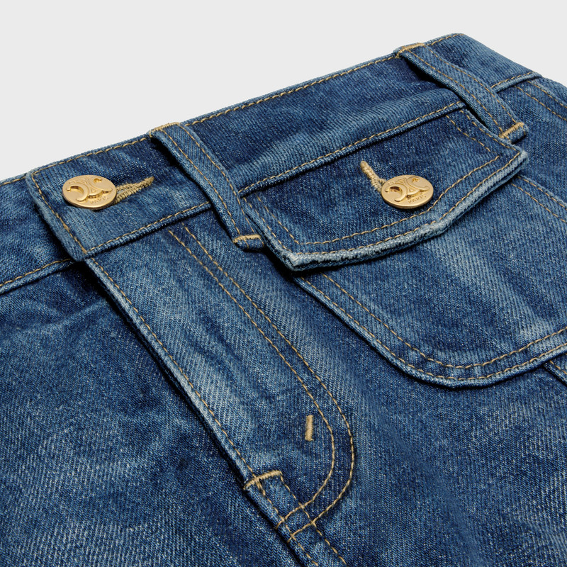 mini skirt in dark union wash denim 3
