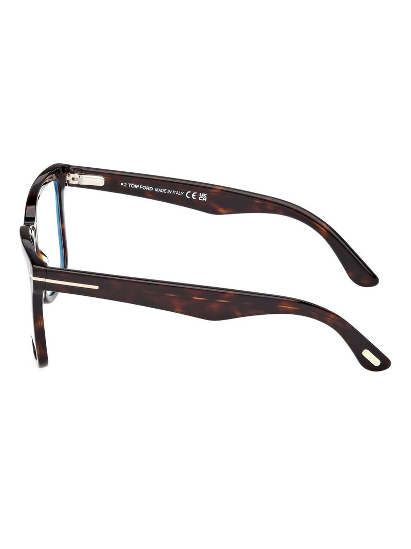 tortoiseshell square clip-on glasses 3