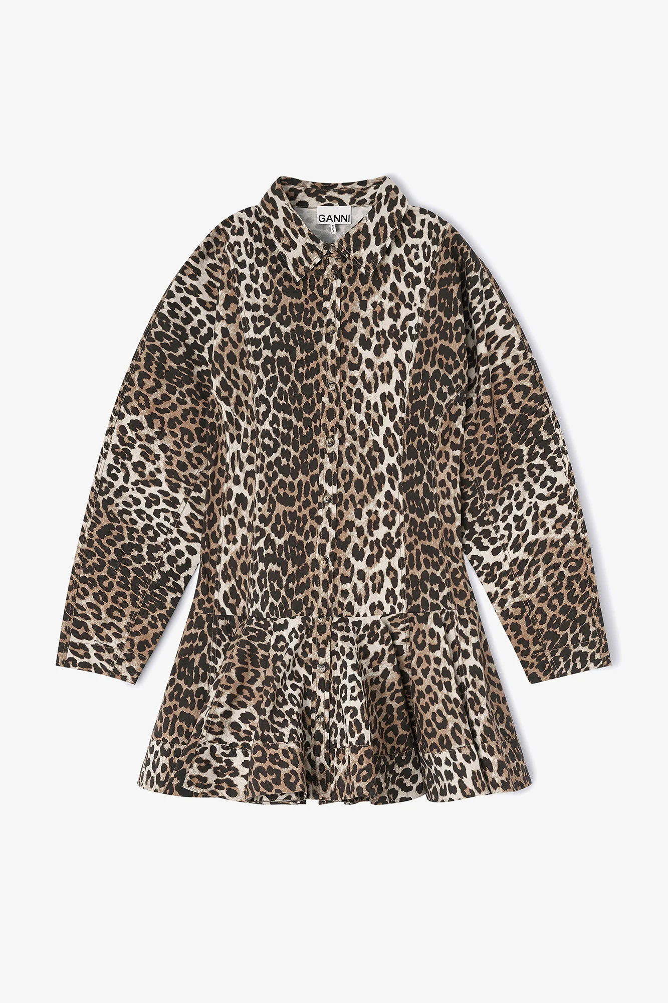 LEOPARD SHIRT DRESS - 1