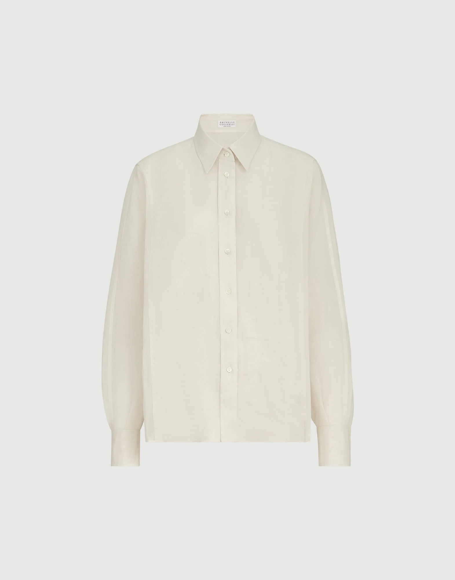 Linen and cotton organza shirt - 1