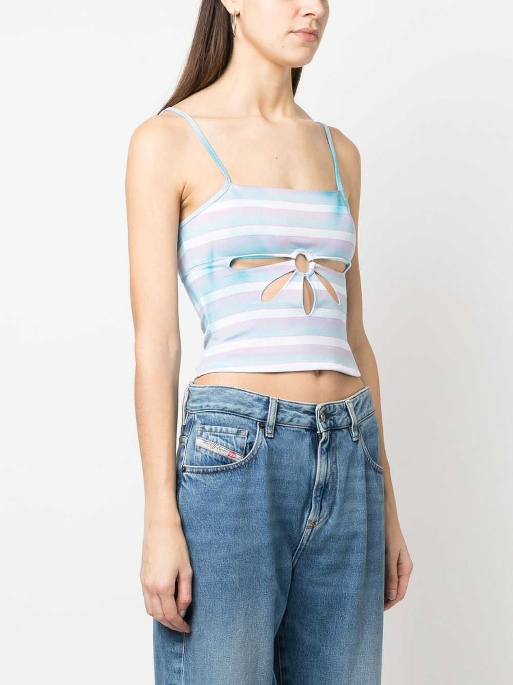 stripe-detail tank top - 3