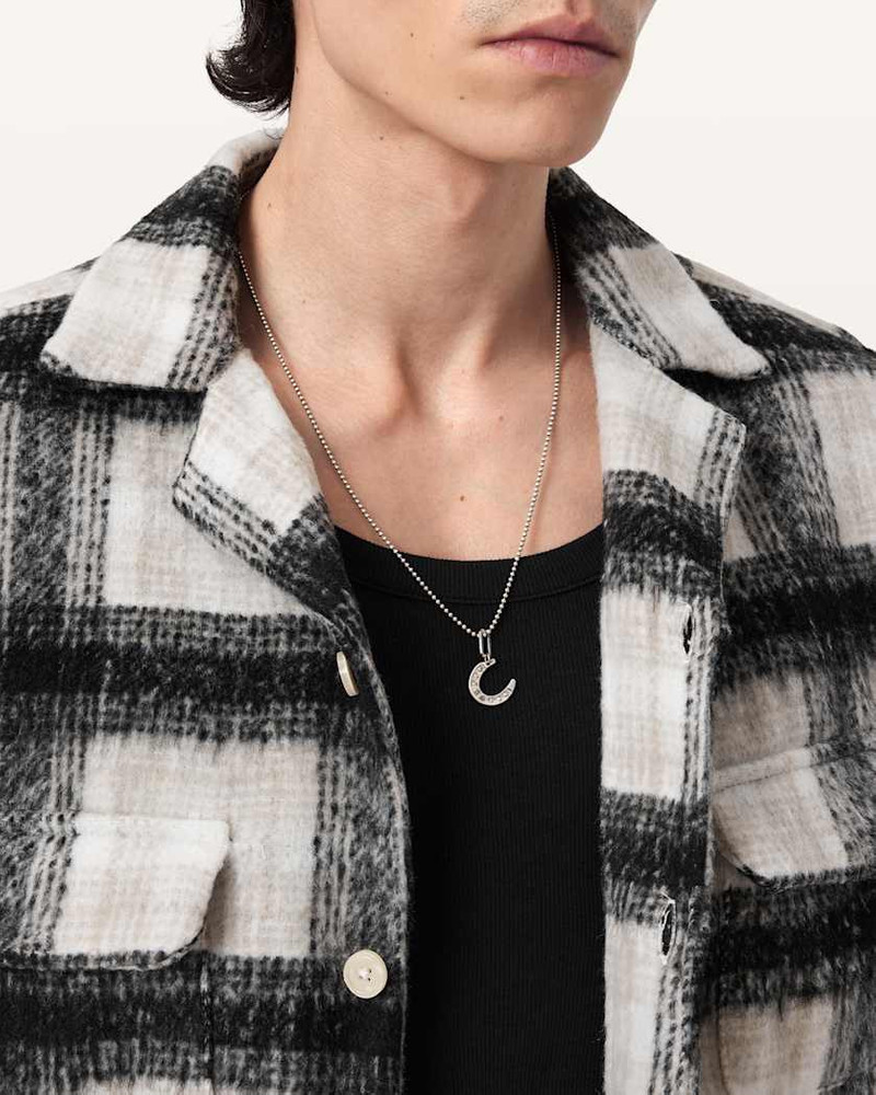 ALLSAINTS SMALL HORSESHOE STERLING SILVER PENDANT CHARM outlook
