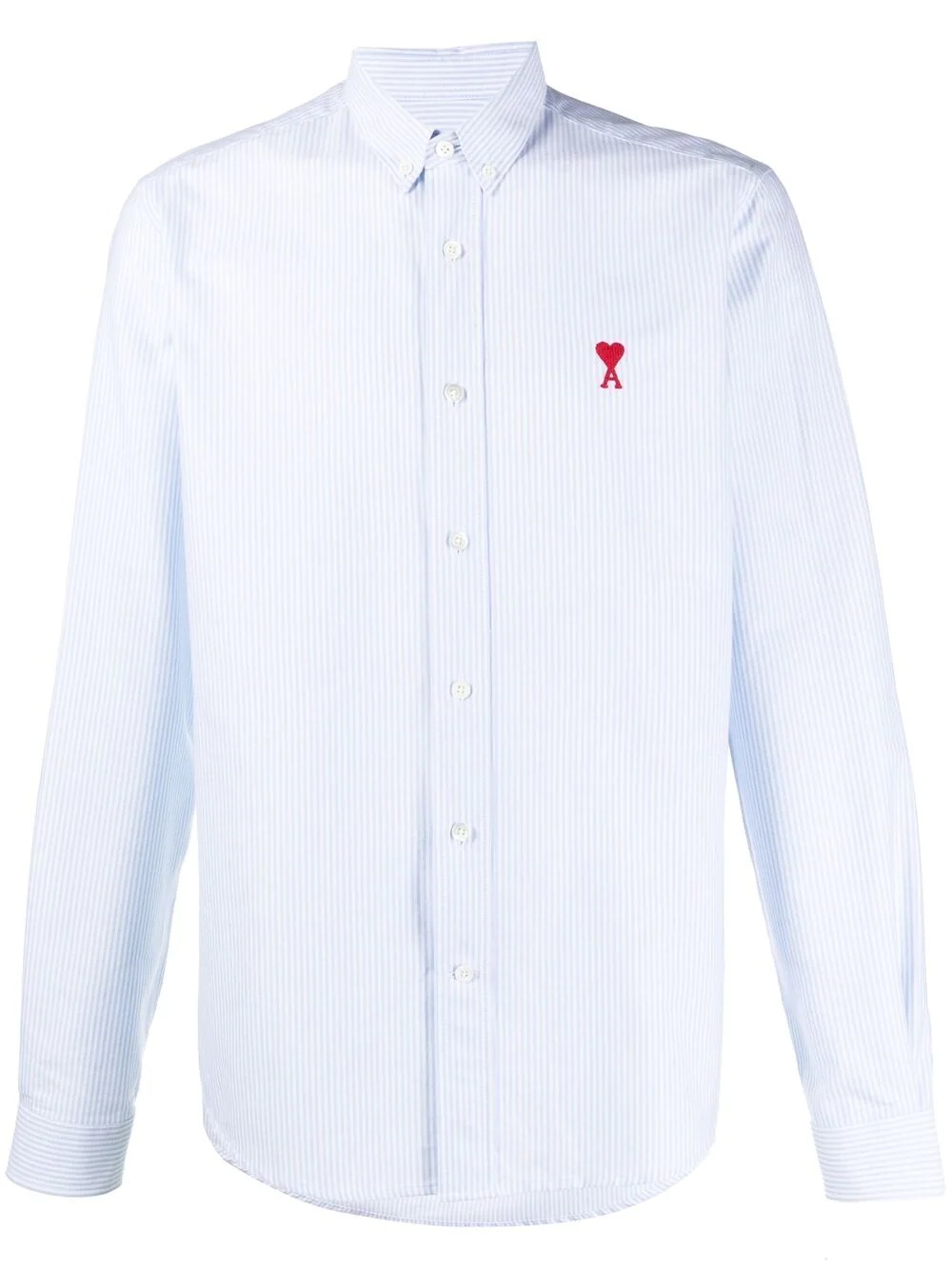 logo-embroidered button-down shirt - 1