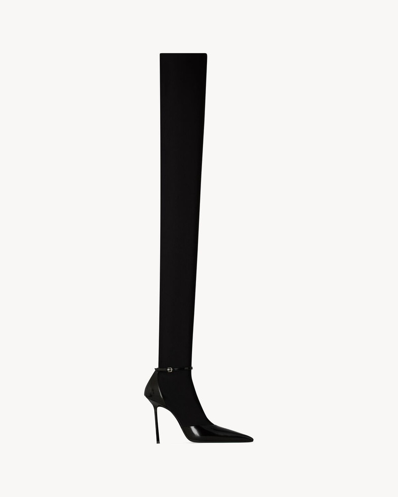 LEE OVER-THE-KNEE BOOTS IN LEATHER AND JERSEY - 1