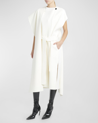 FERRAGAMO Short-Sleeve Midi Wrap Coat Dress outlook