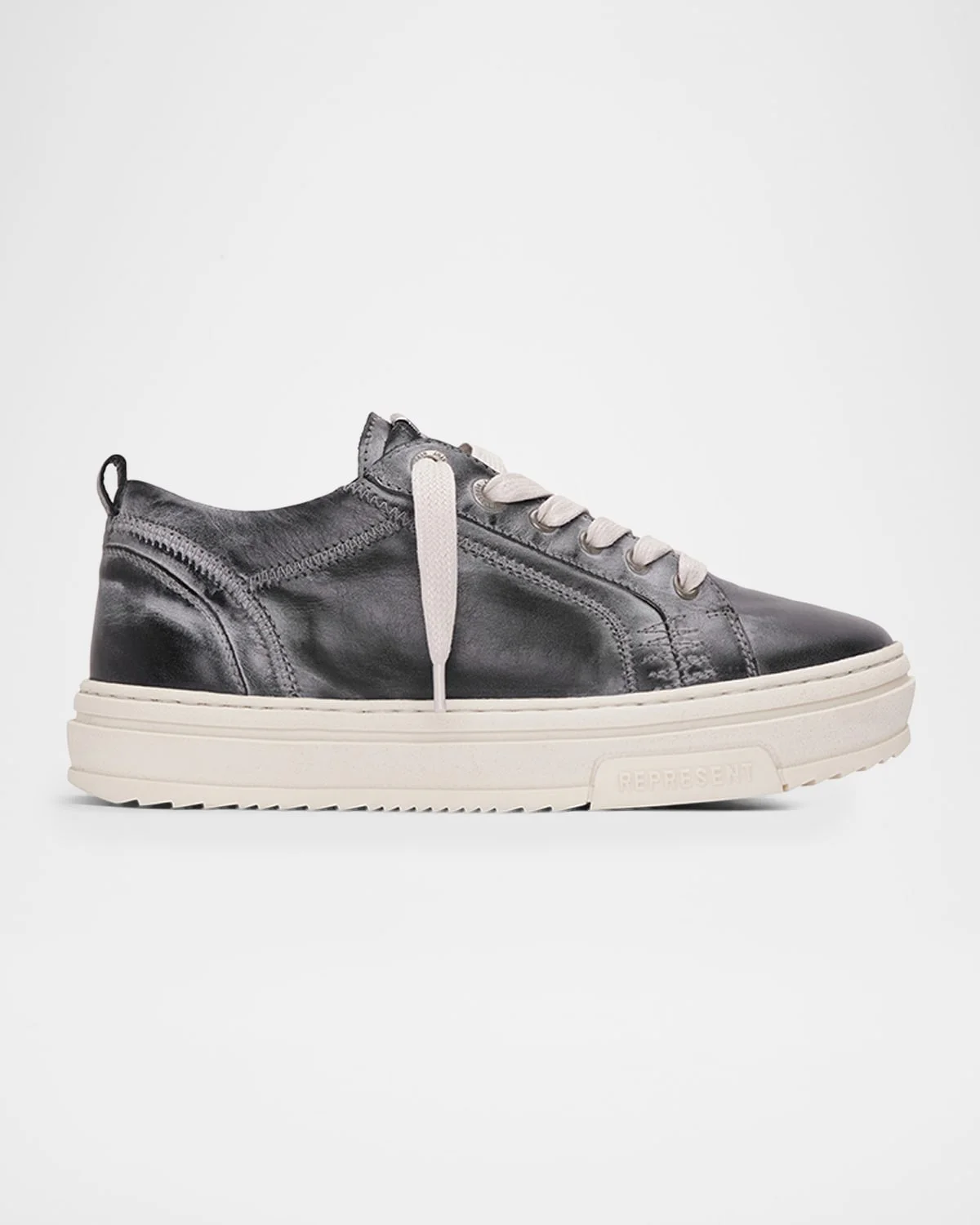 Men's HTN Distressed Leather Sneakers - 1