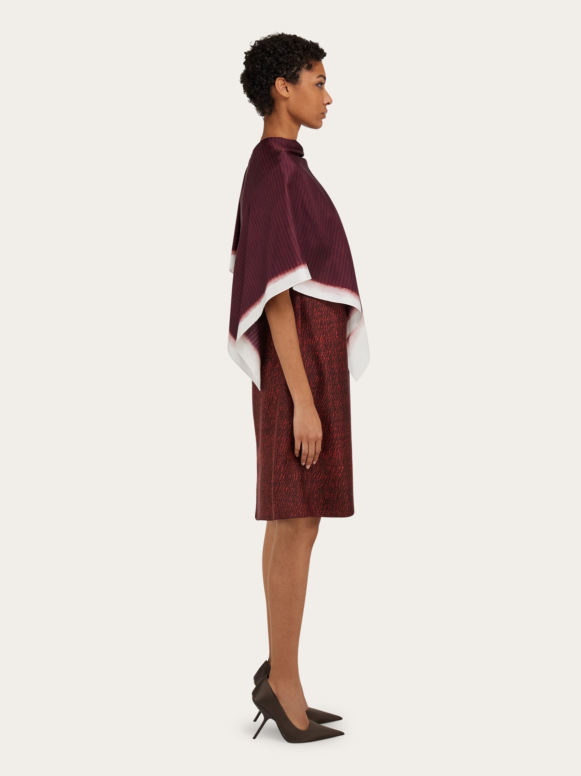 Shirt dress with shawl detail - 3