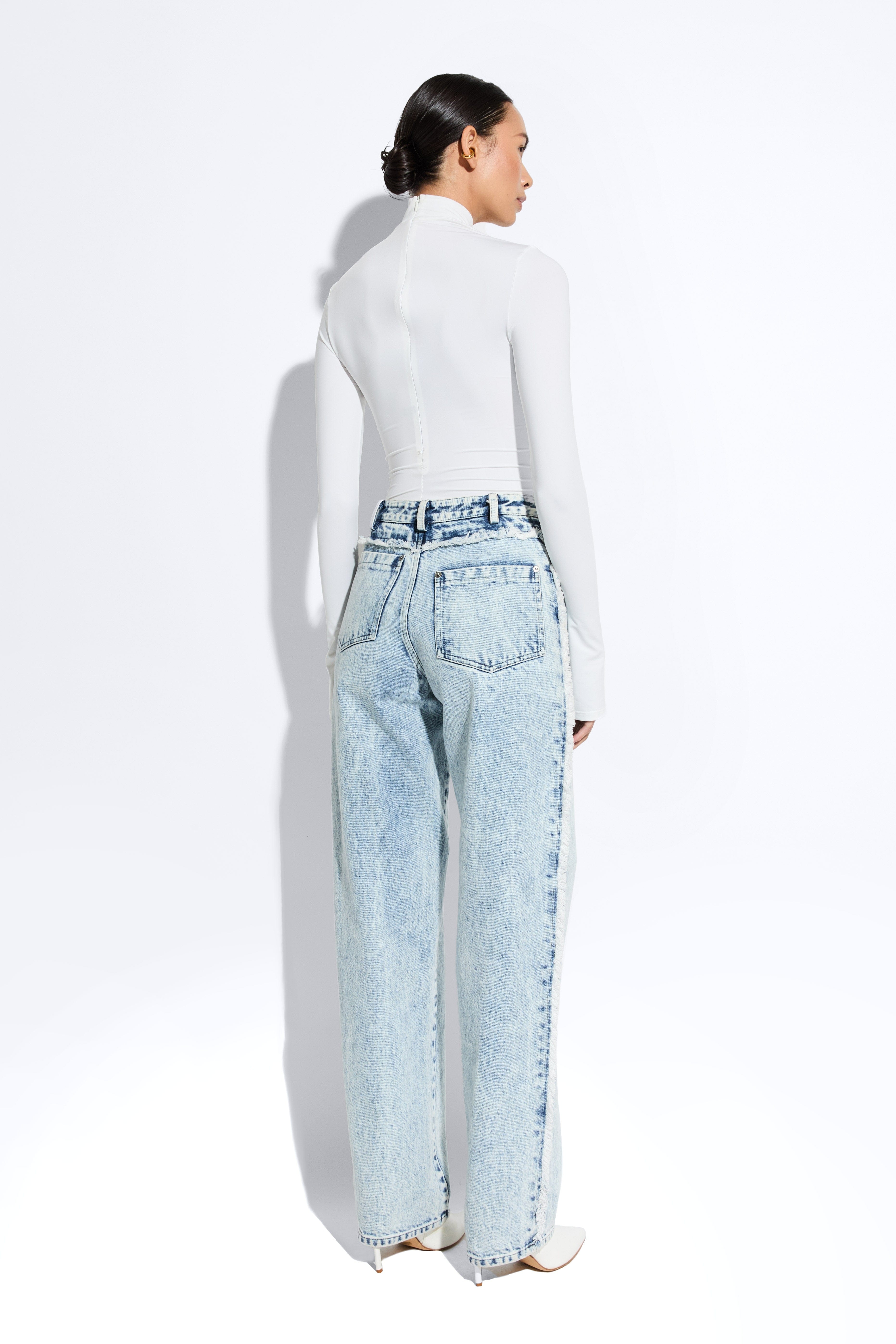 Lightwash Denim Double Seam Pant - 3