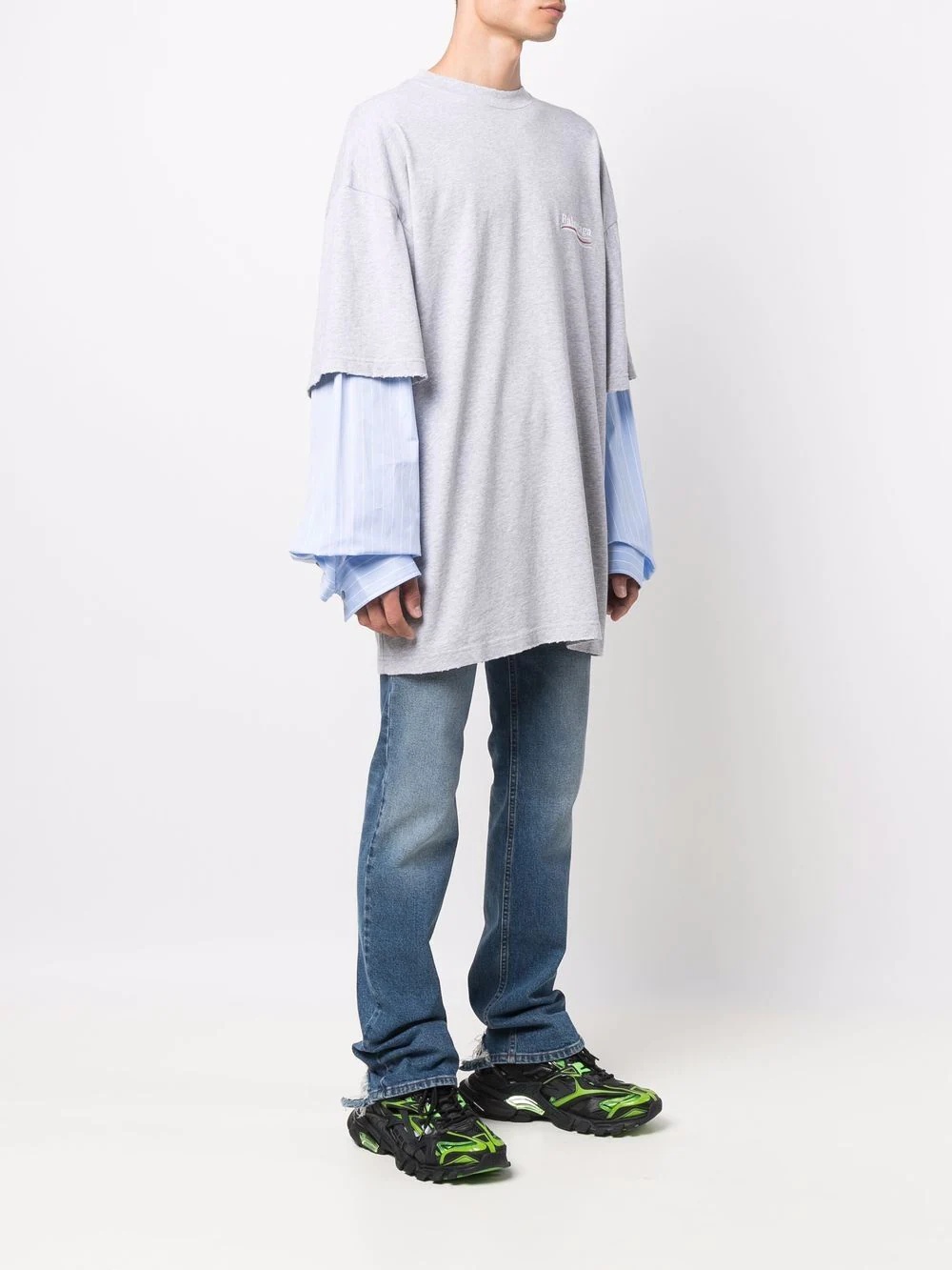 oversized layered T-shirt - 4