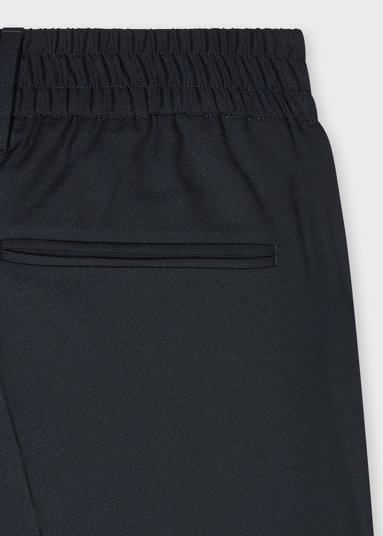 Navy Stretch-Wool Trousers - 2