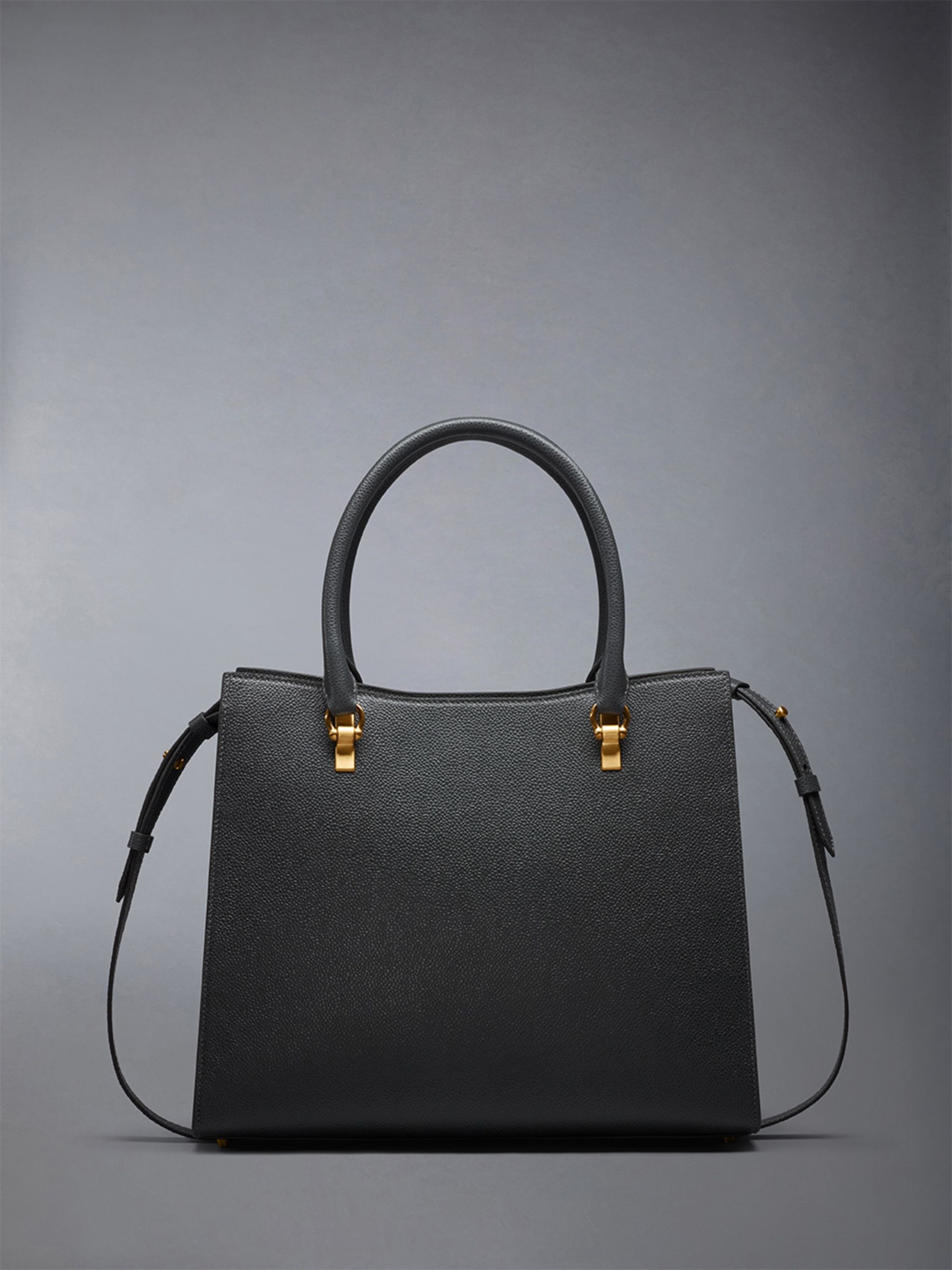 Medium Duet Tote in Pebble Grain Leather - 4
