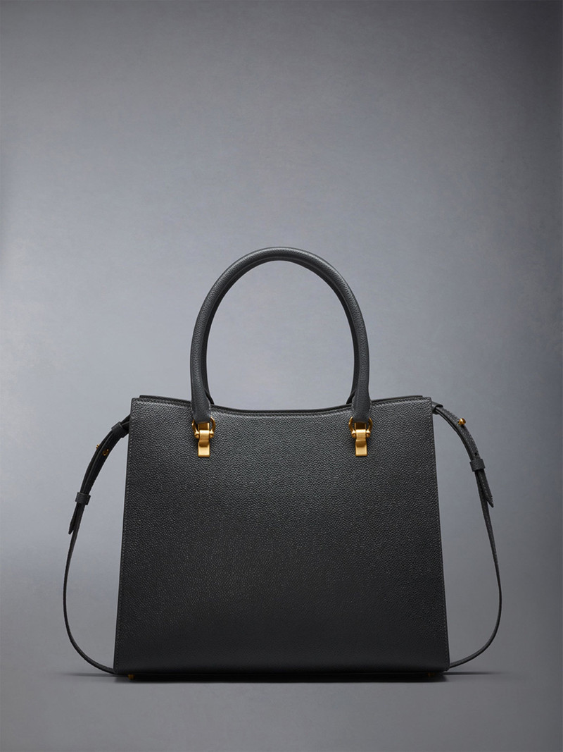 Medium Duet Tote in Pebble Grain Leather 4