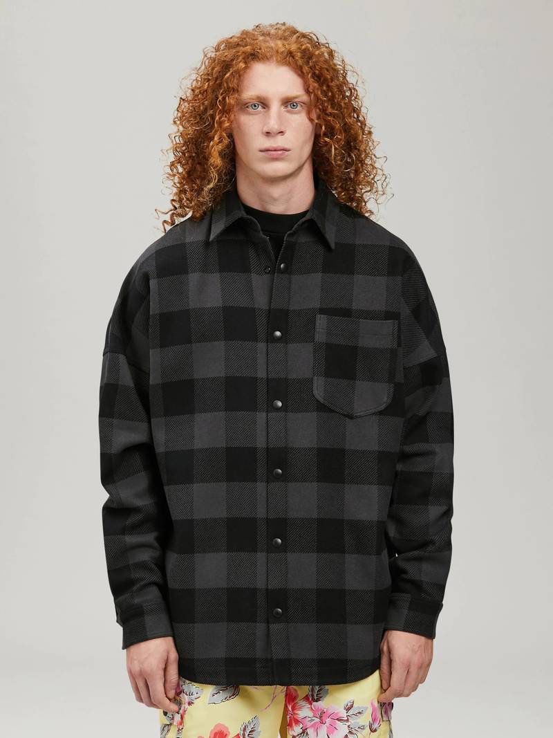 큐비드 로고 CHECKED SHIRT 3