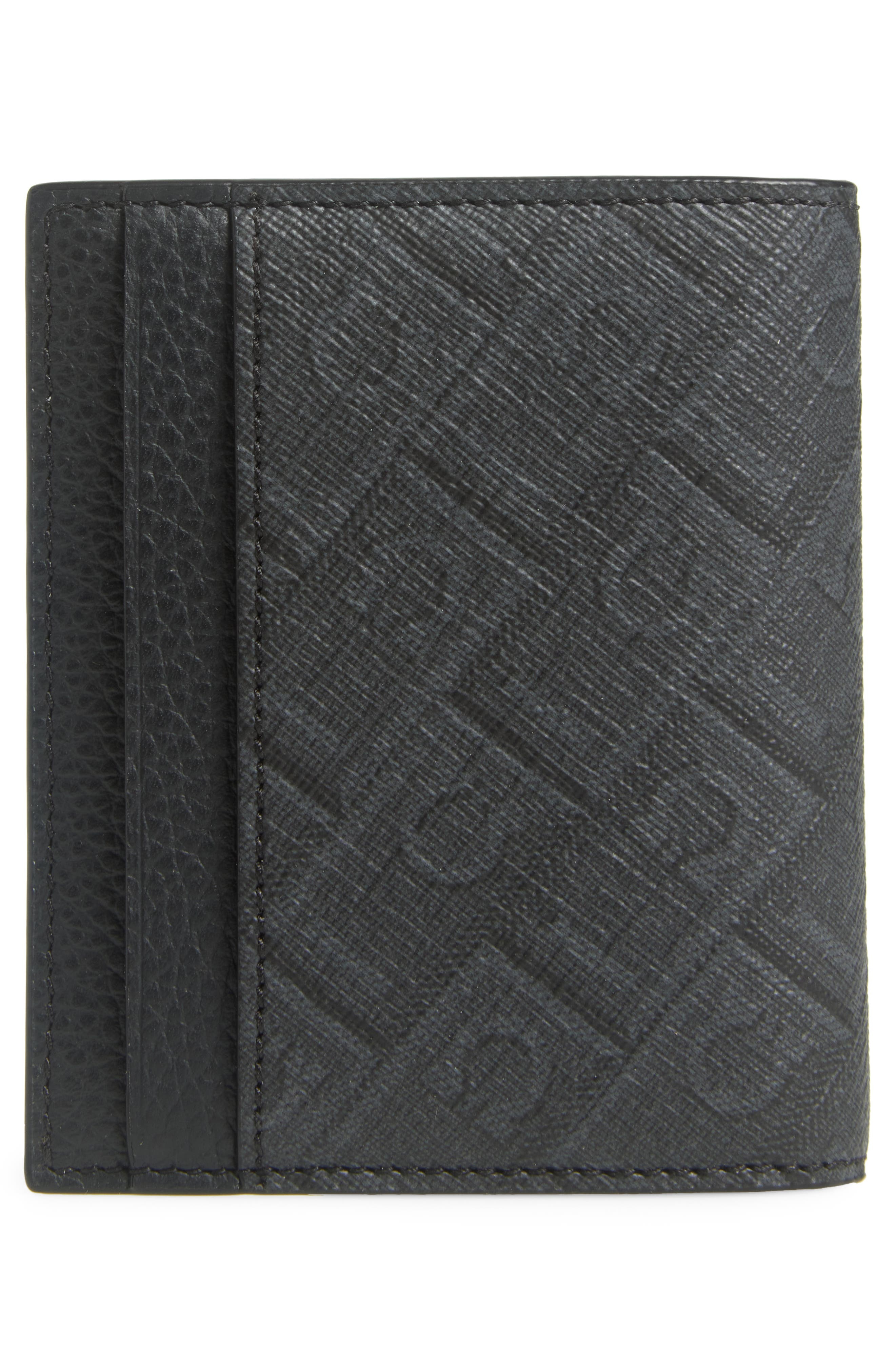 FERRAGAMO Gancio Monogram Vertical Leather Bifold Wallet in Nero/Grigio Flame Red at Nordstrom - 3
