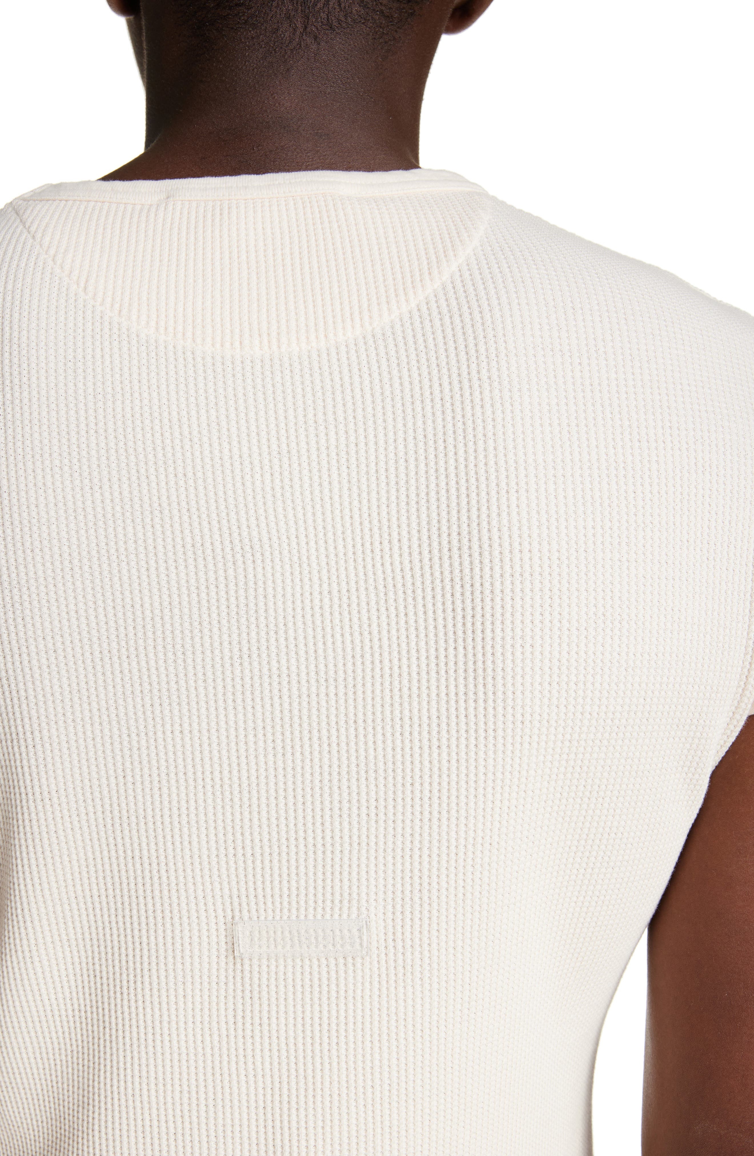 Waffle Knit Cotton T-Shirt - 5