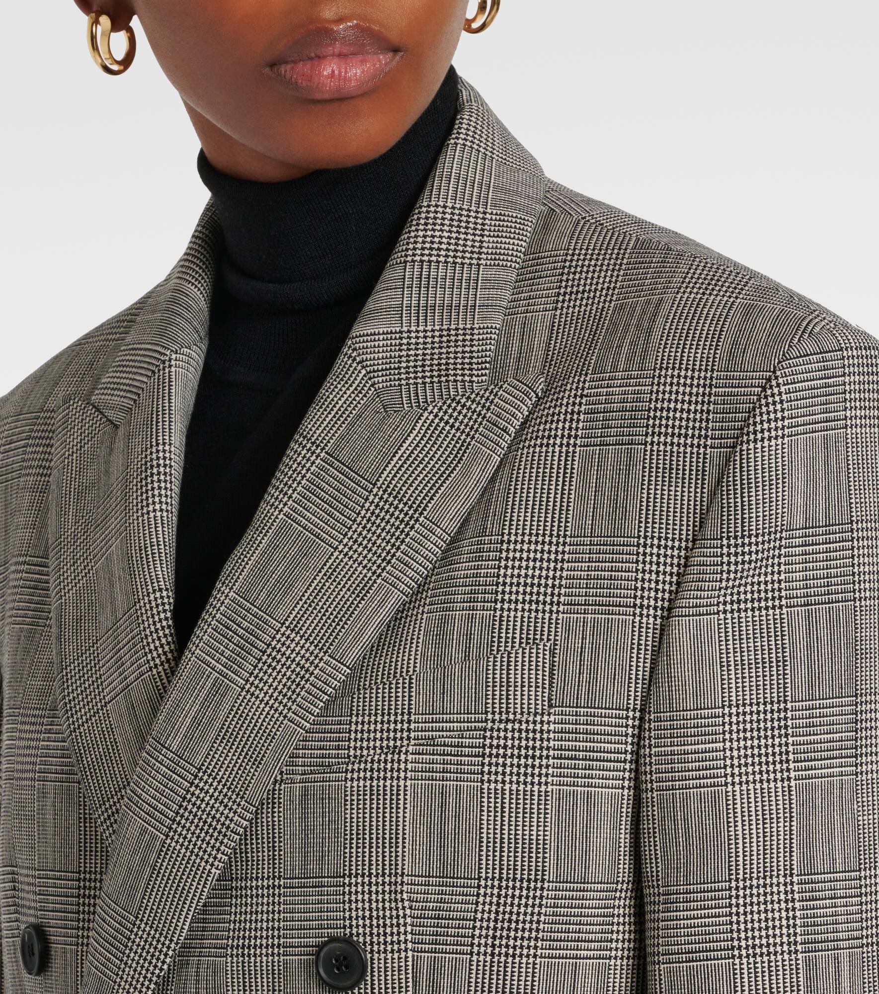 Prince of Wales checked wool blazer - 4