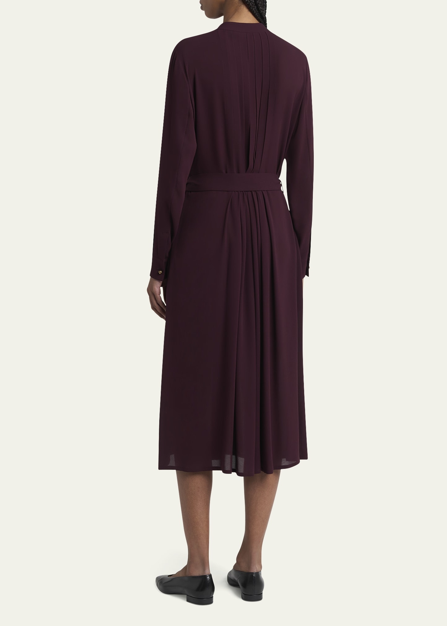 Hattie Sable Silk Crepe Shirtdress - 3