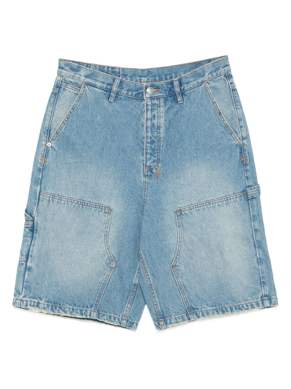 double-pocket denim shorts - 1