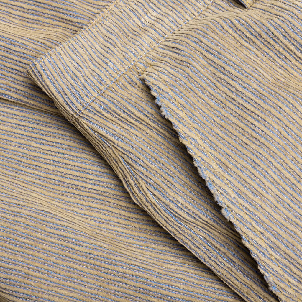 CORDUROY LOGO CARGO PANTS - BEIGE WASH - 3
