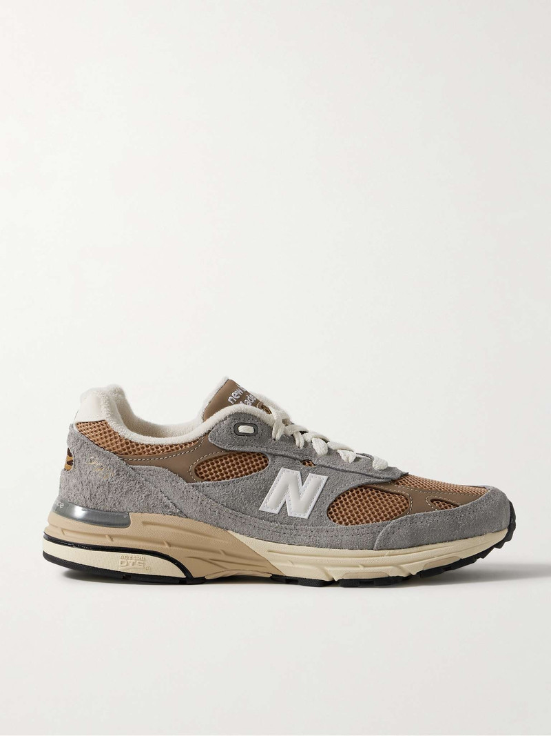 993 Suede and Nubuck-Trimmed Mesh Sneakers - 1