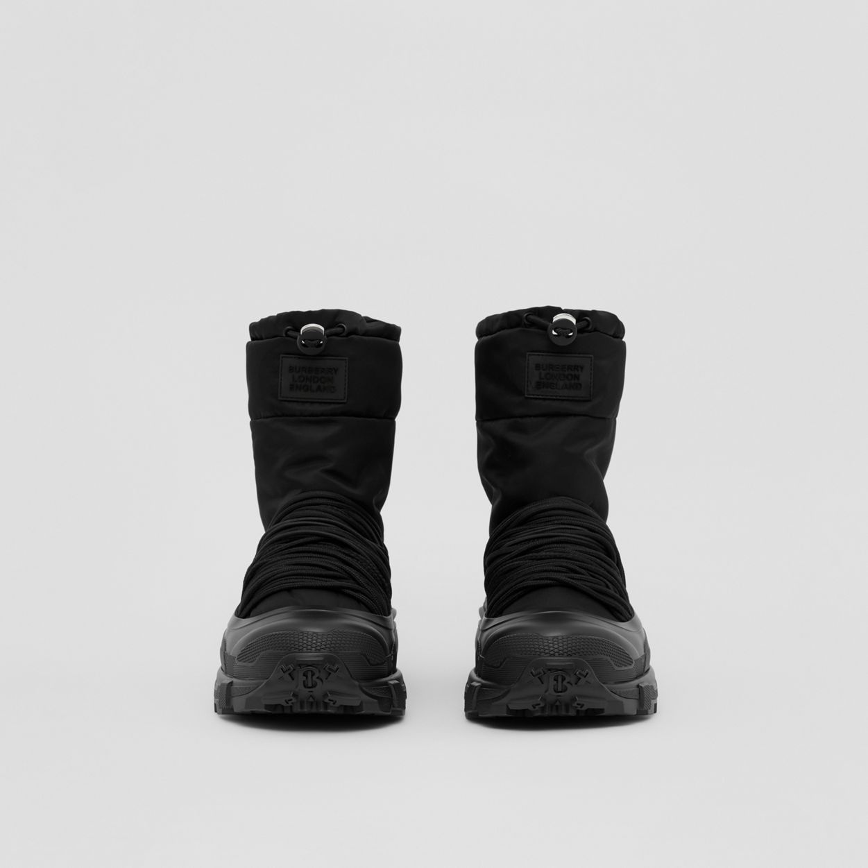 Cord Detail Nylon Snow Boots - 4